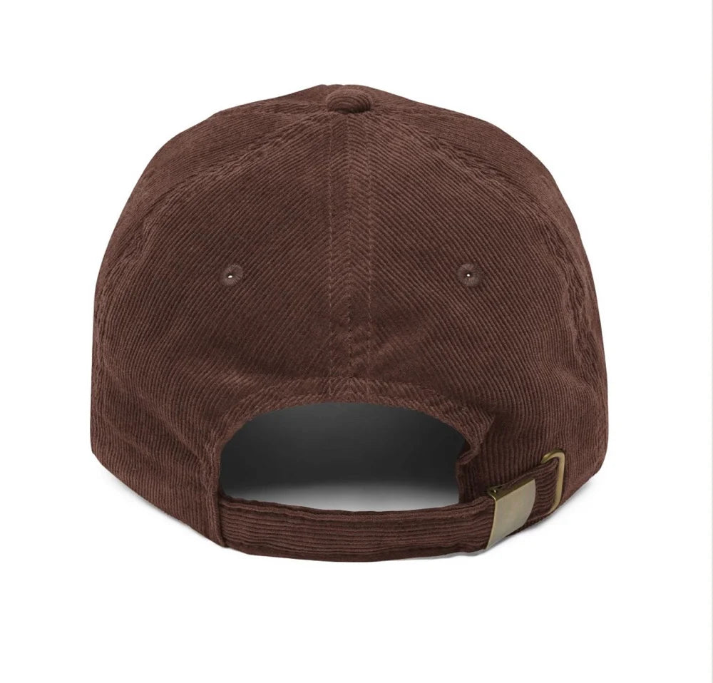 VINTAGE CORDUROY CAP - UNHAPPY TIMES EMBROIDERED HAT
